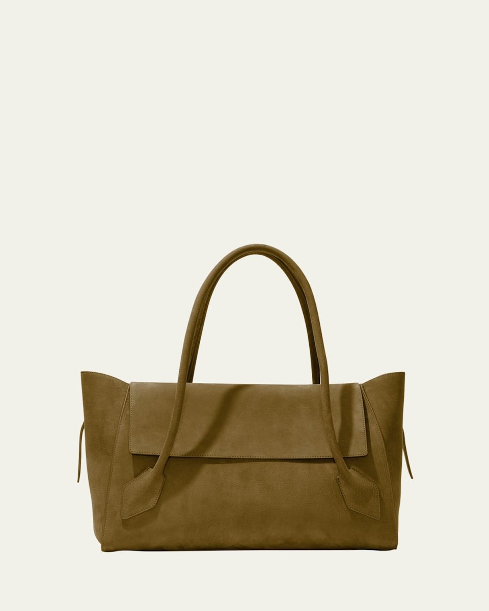 Tate East-West Satchel Bag in Nubuck Calfskin